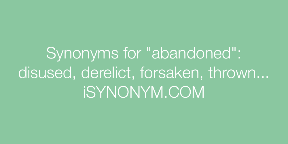 Synonyms abandoned
