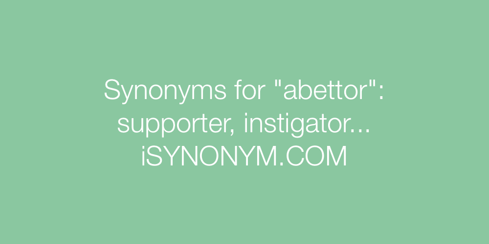 Synonyms abettor