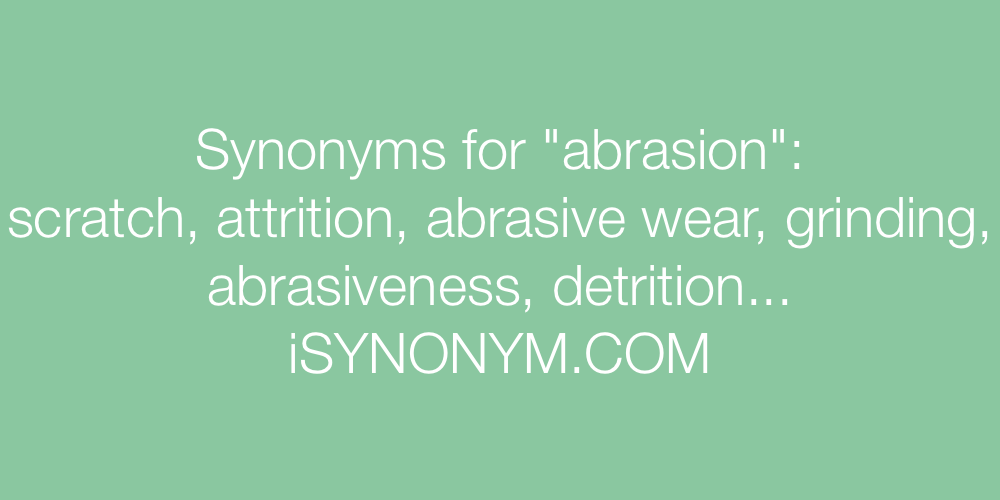 Synonyms abrasion