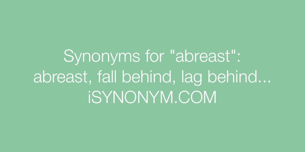 Synonyms abreast