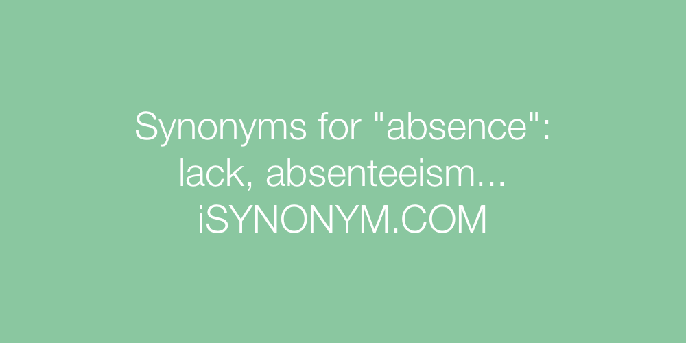 Synonyms absence