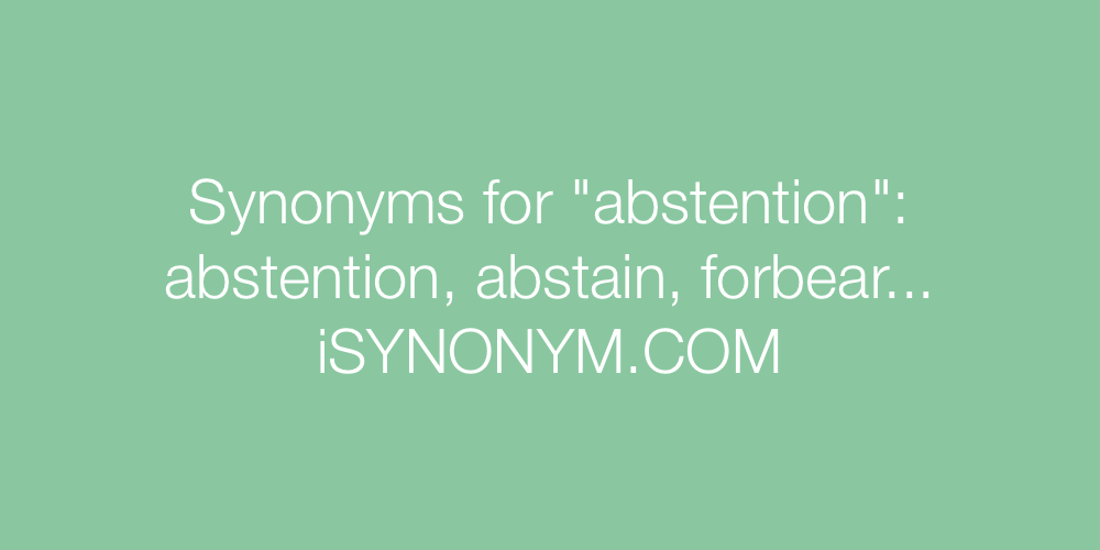 Synonyms abstention