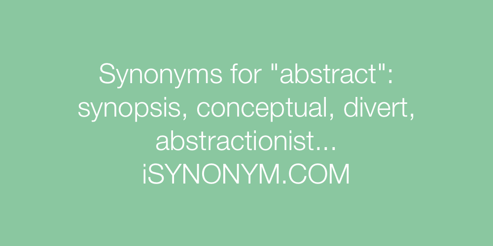 Synonyms abstract