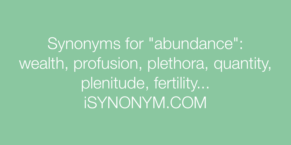 Synonyms abundance