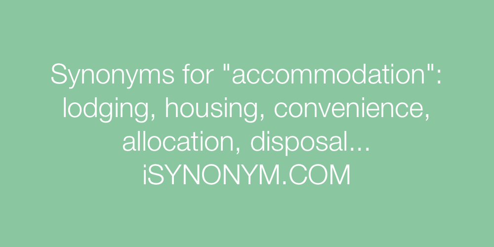 Synonyms accommodation