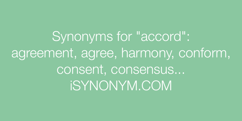 Synonyms accord