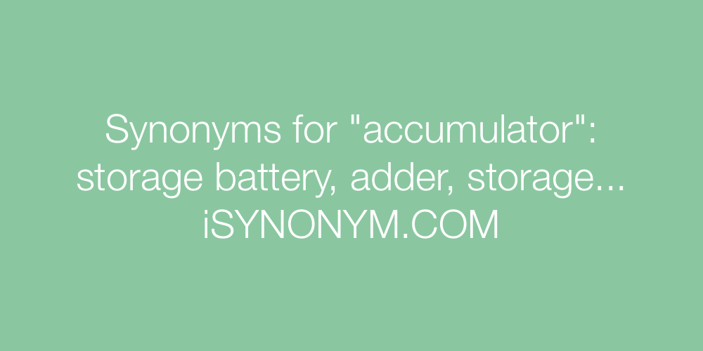 Synonyms accumulator