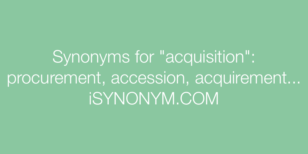 Synonyms acquisition