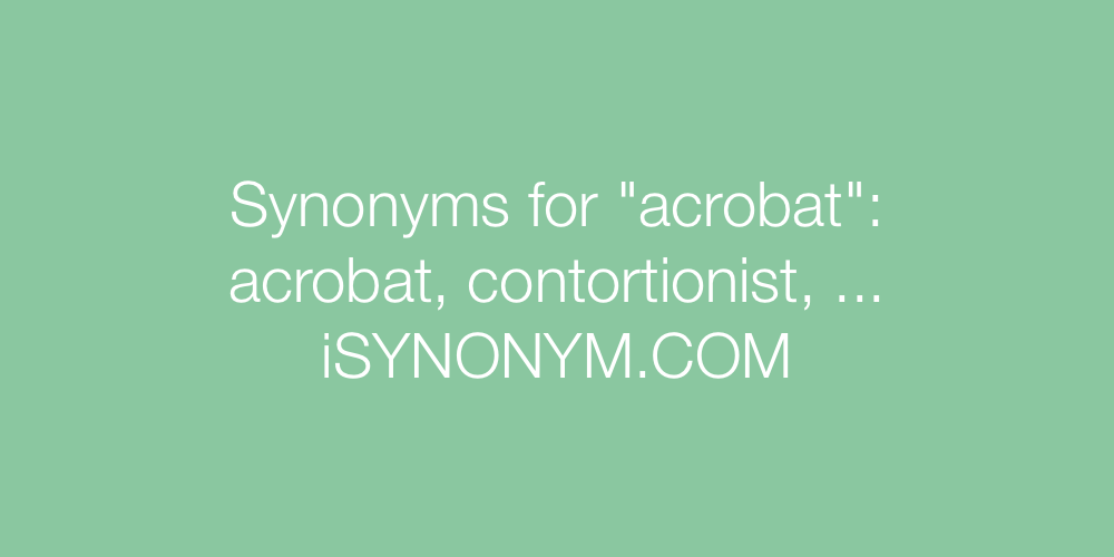 Synonyms acrobat