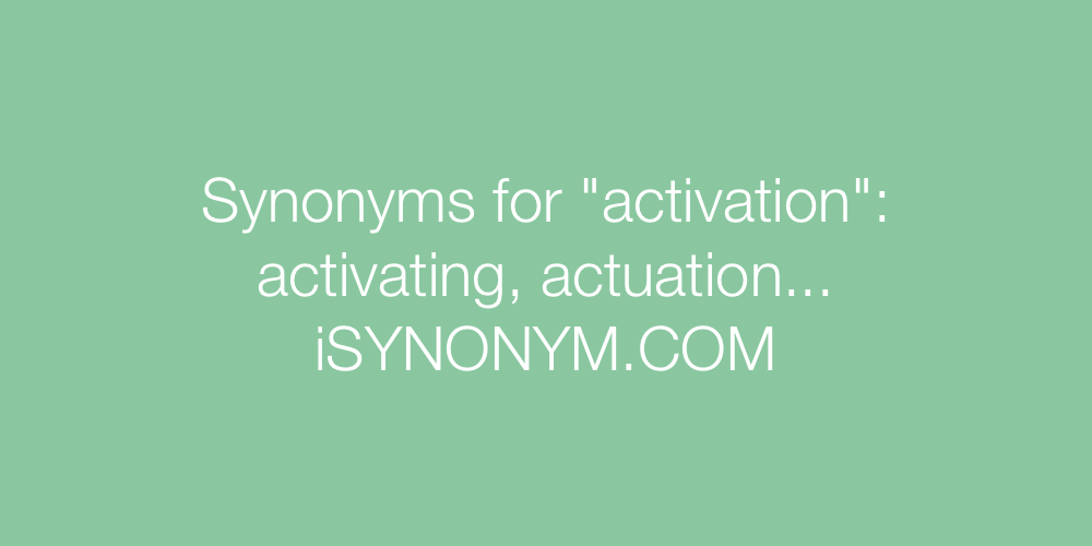 Synonyms activation