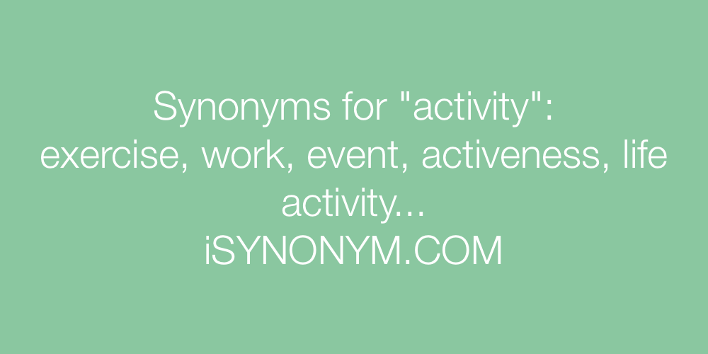 Synonyms activity