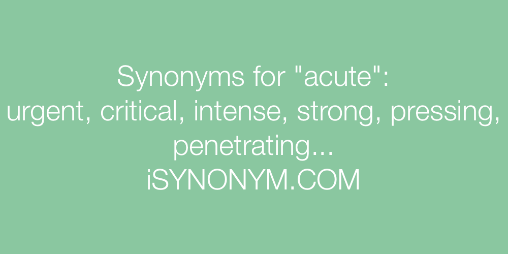 Synonyms acute