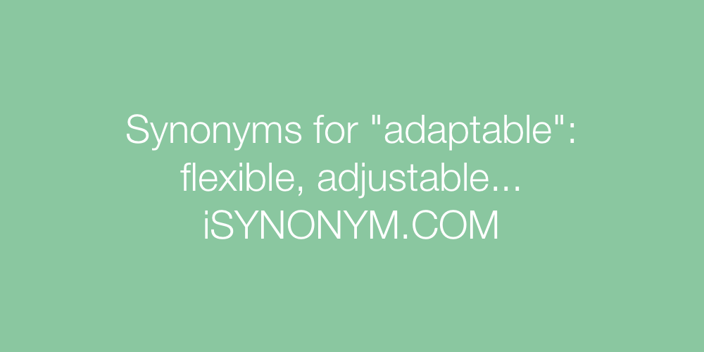 Synonyms adaptable