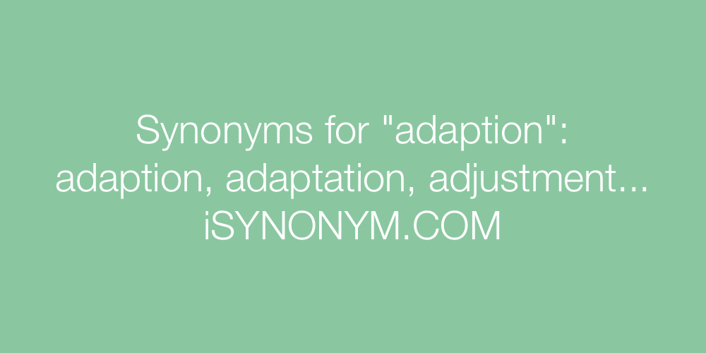 Synonyms adaption