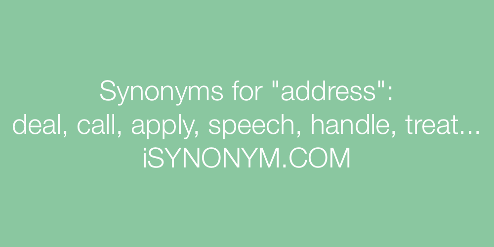 Synonyms address