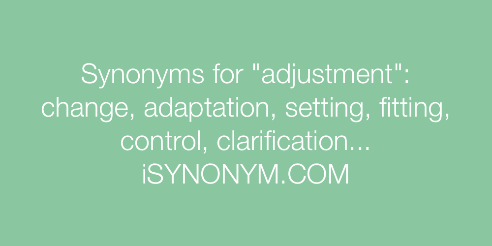 Synonyms adjustment