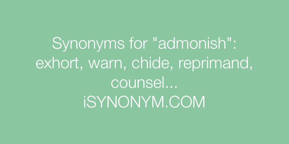 Synonyms admonish