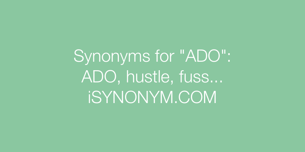Synonyms ADO