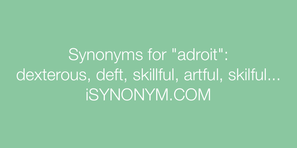 Synonyms adroit
