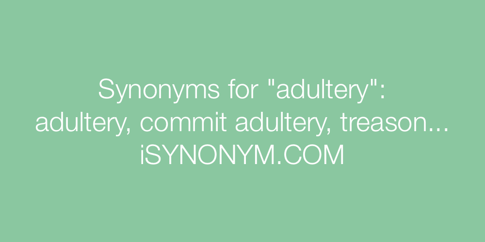 Synonyms adultery