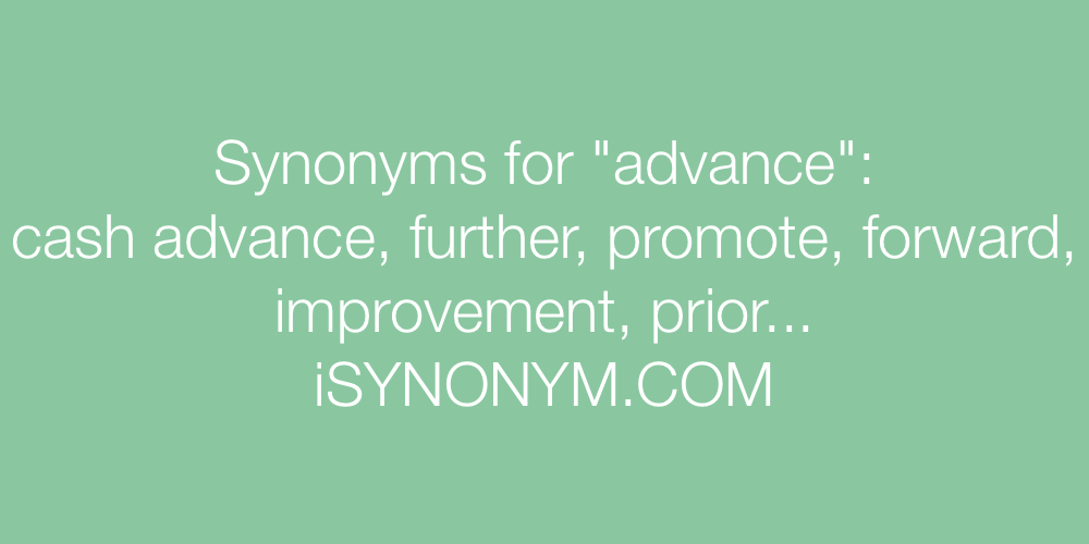 Synonyms advance