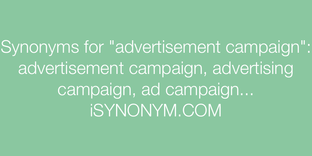 Synonyms advertisement campaign