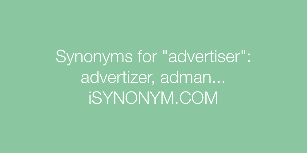 Synonyms advertiser