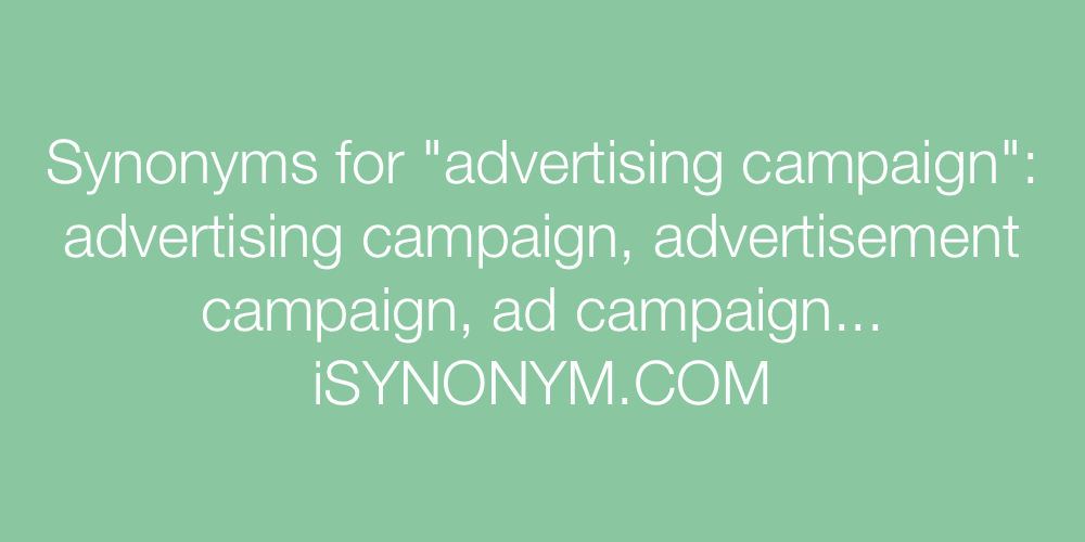 Synonyms advertising campaign