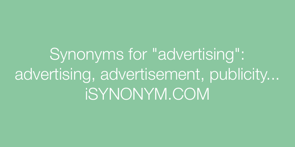 Synonyms advertising