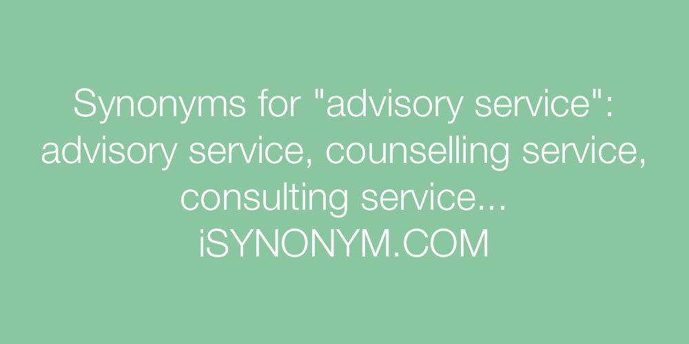 Synonyms advisory service