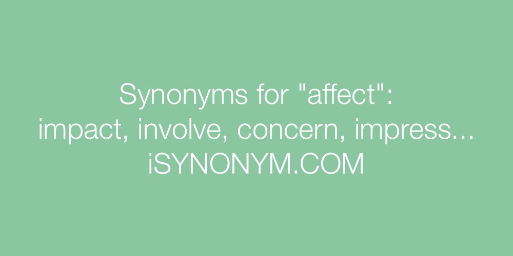 Synonyms affect