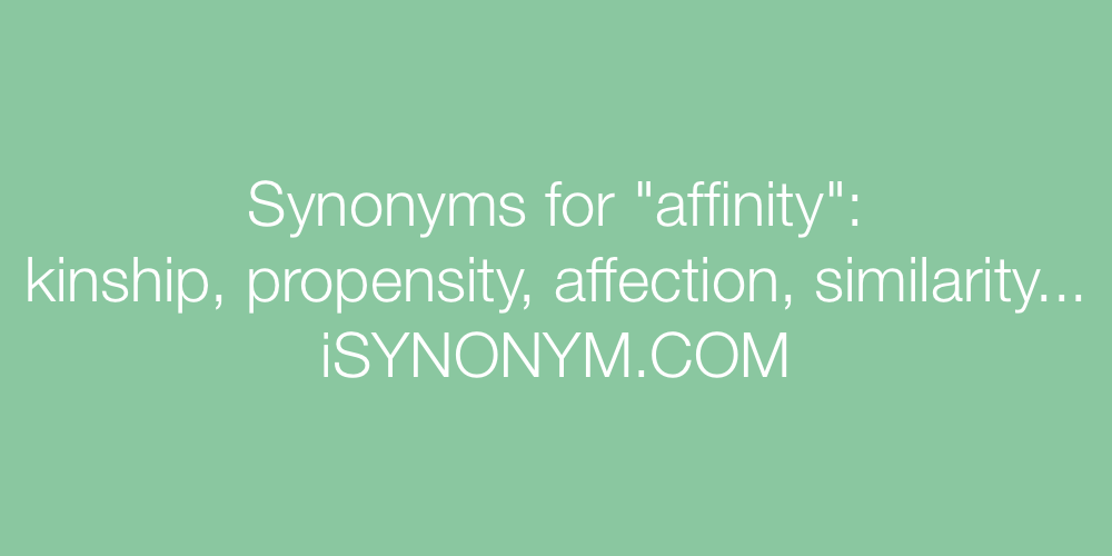 Synonyms affinity