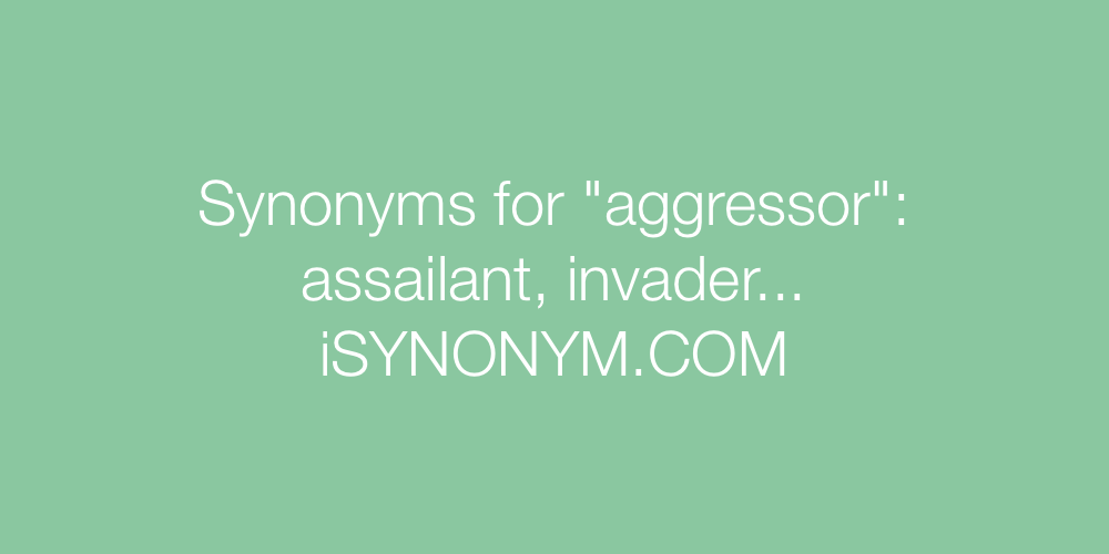 Synonyms aggressor