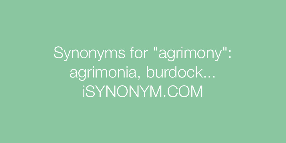 Synonyms agrimony