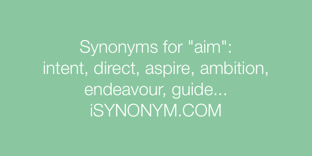Synonyms aim