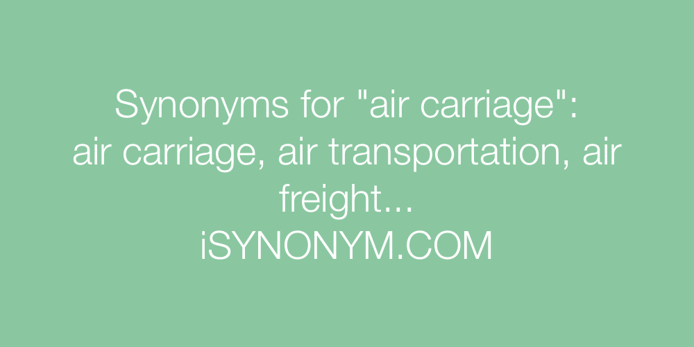 Synonyms air carriage