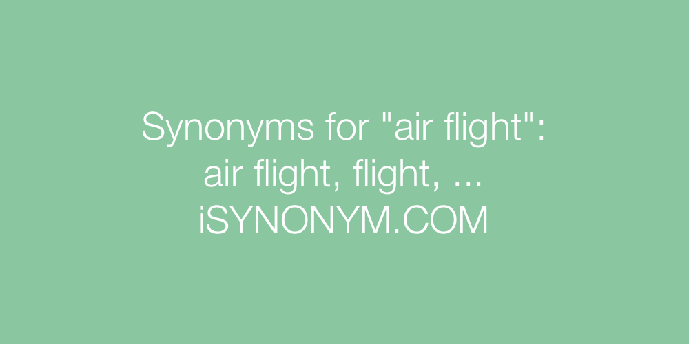 Synonyms air flight