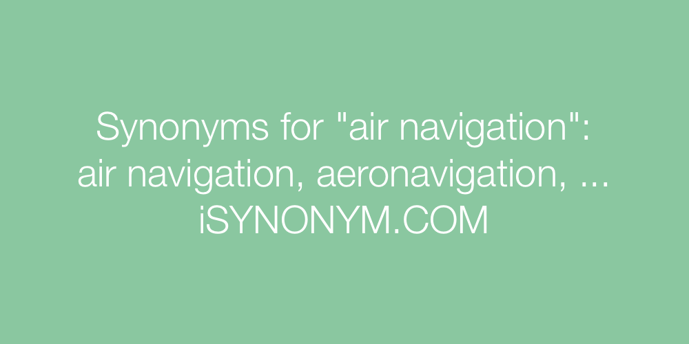 Synonyms air navigation