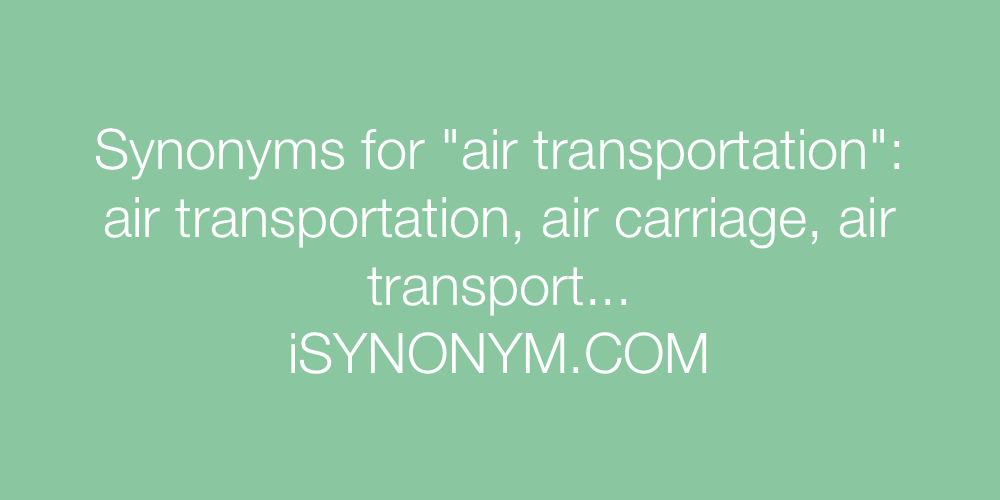 Synonyms air transportation