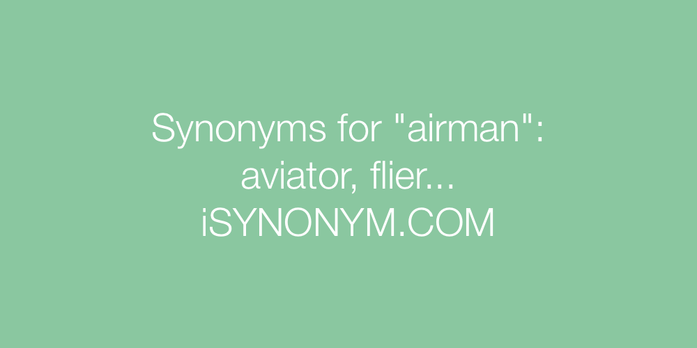 Synonyms airman