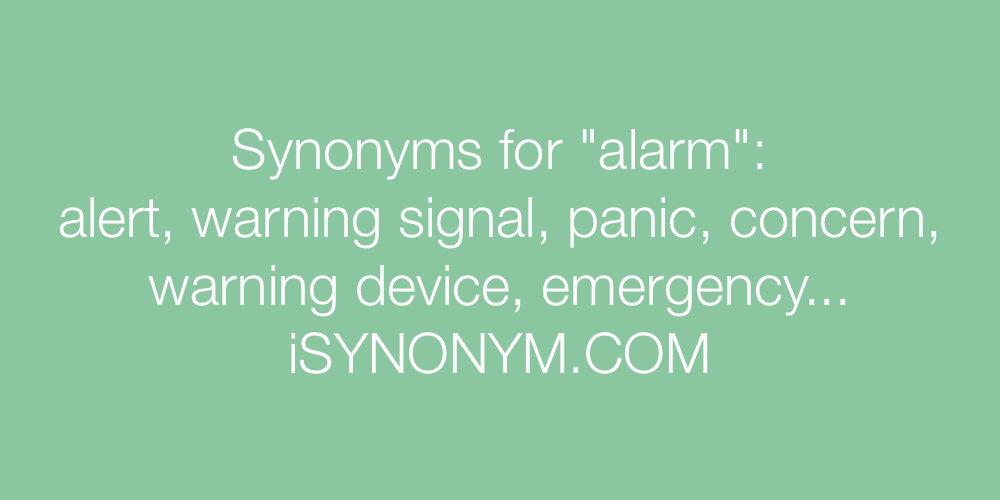 Synonyms alarm