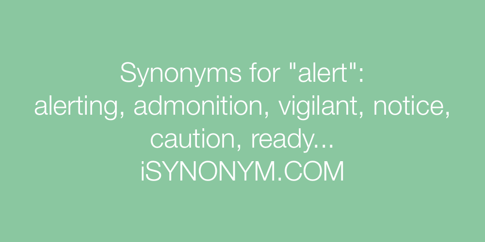 Synonyms alert