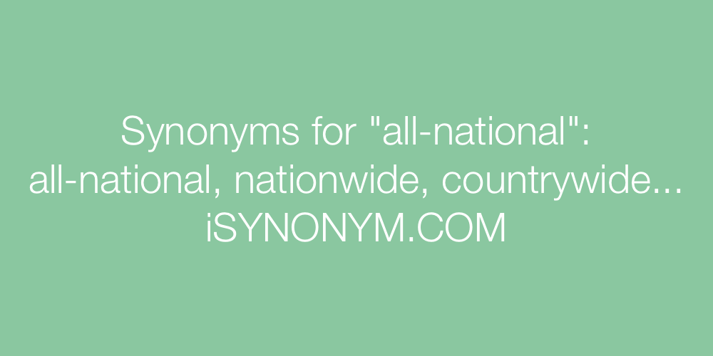 Synonyms all-national