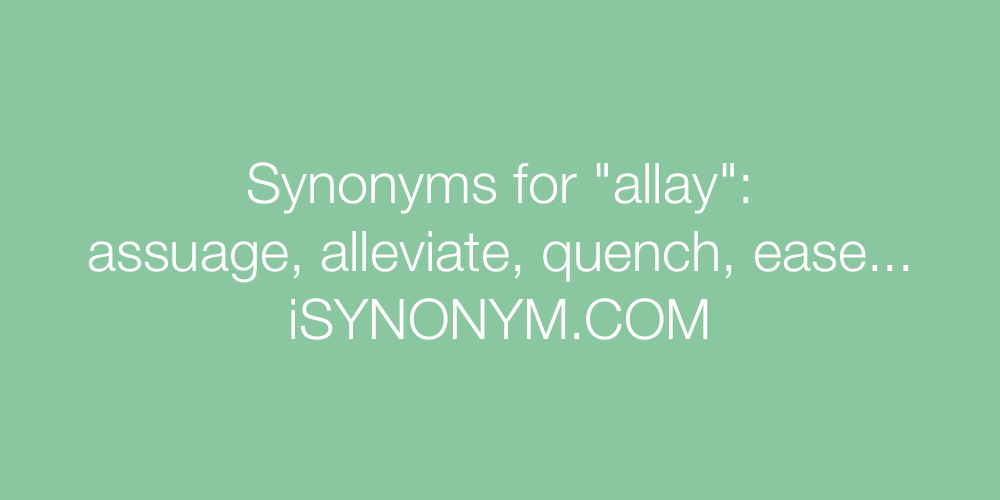 Synonyms allay