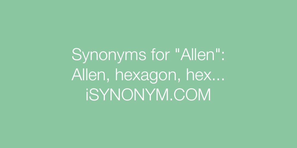 Synonyms Allen