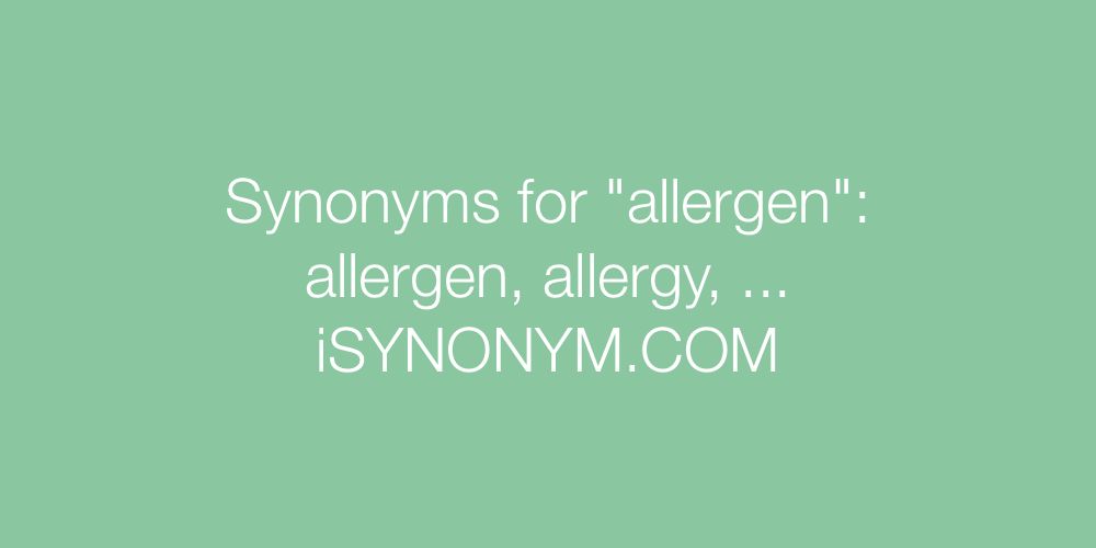 Synonyms allergen