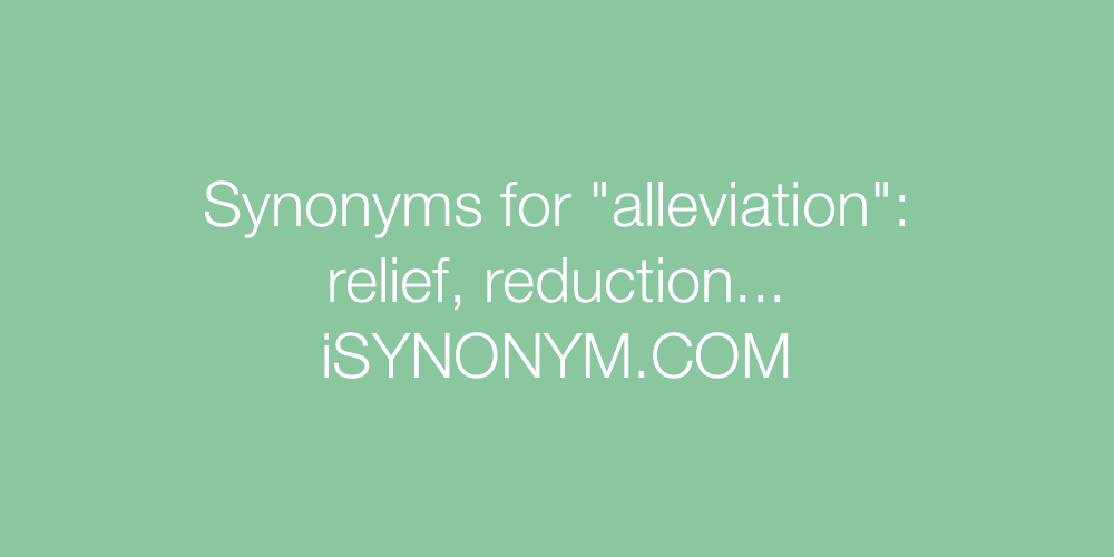 Synonyms alleviation