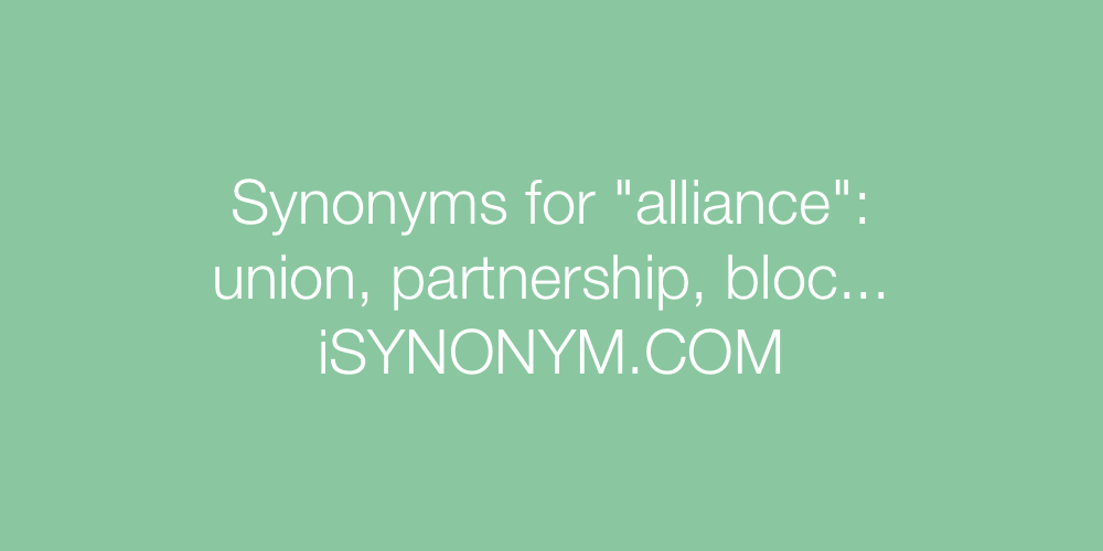 Synonyms alliance