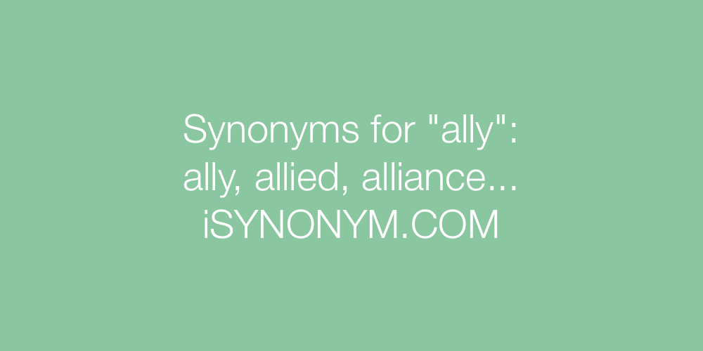 Synonyms ally