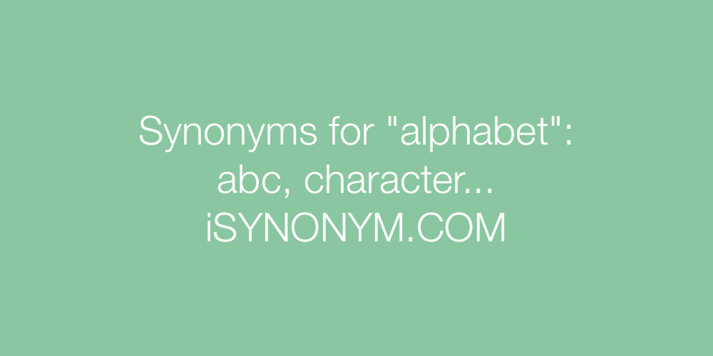 Synonyms alphabet